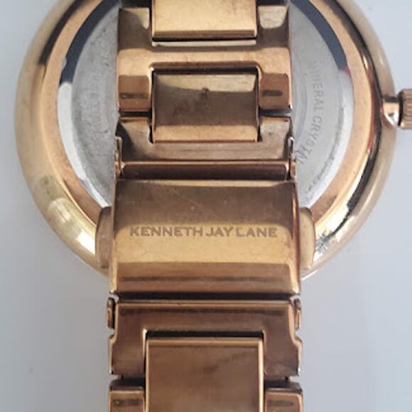 Kenneth Jay Lane Women's Gold Tone Watch KJL 6 Inch Band Fresh Battery - Picture 6 of 8